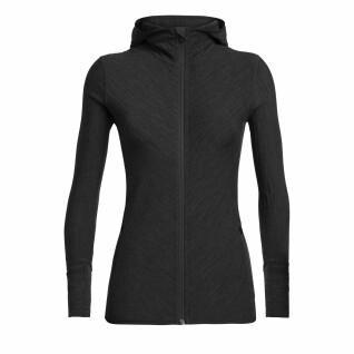 Women's jacket Icebreaker descender zip hood