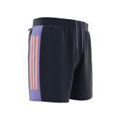 Short swim shorts with 3 color block stripes adidas