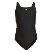 1-piece swimsuit with 3 color block bands for girls adidas