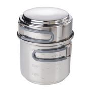 Stainless steel cooking set and alcohol stove Esbit